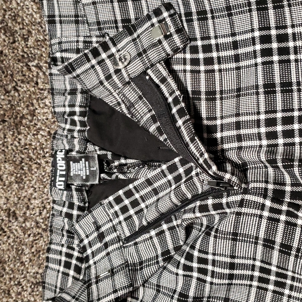 Hot Topic Plaid High Rise Pants Size Large - Picture 4 of 14